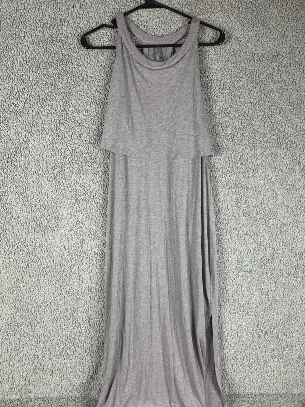 Sweaty Betty Holistic Large Dress Jersey Maxi Gray Stretch Sleeveless Casual